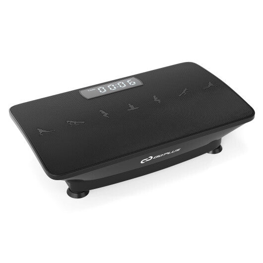 Vibration Plate Exercise Machine with Gravity Sensor for Home-Black - Color: Black