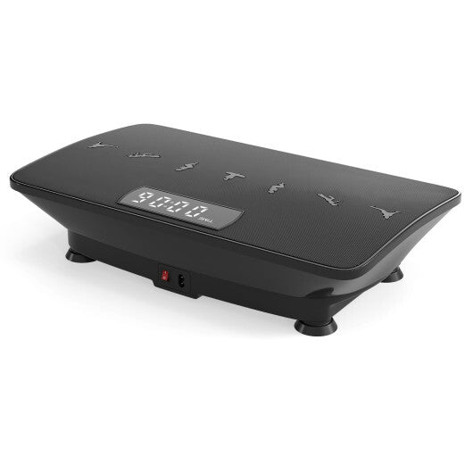 Vibration Plate Exercise Machine with Gravity Sensor for Home-Black - Color: Black