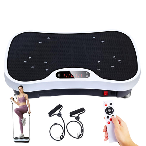 Vibration Plate Exercise Machine - Fitness Platform Vibration Plate for Lymphatic Drainage Whole Body Shaker Machine Helps Weight Loss & Shaping Workout Power Waver Vibrate for Women Men