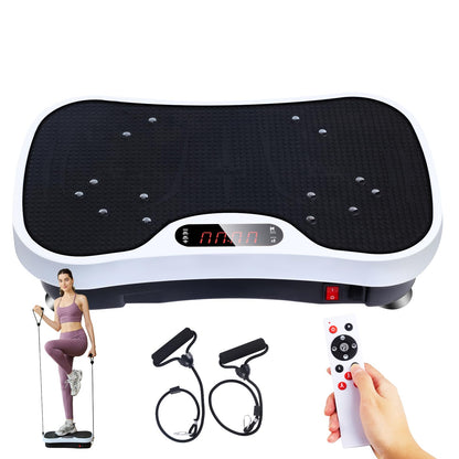 Vibration Plate Exercise Machine - Fitness Platform Vibration Plate for Lymphatic Drainage Whole Body Shaker Machine Helps Weight Loss & Shaping Workout Power Waver Vibrate for Women Men